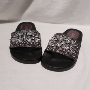 Jeweled Slide Sandals
